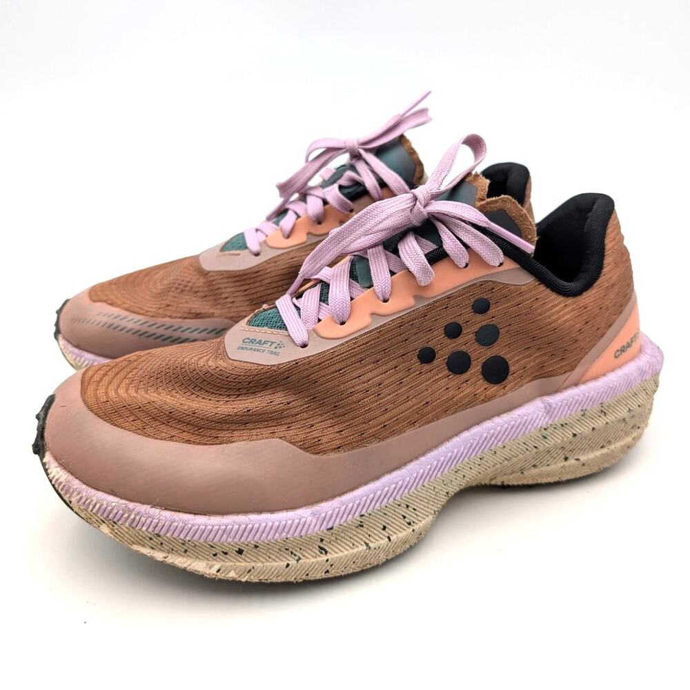 Craft Endurance Trail Running Sneaker Shoes Women's Mud/Whiz Size US8.5 EU40
